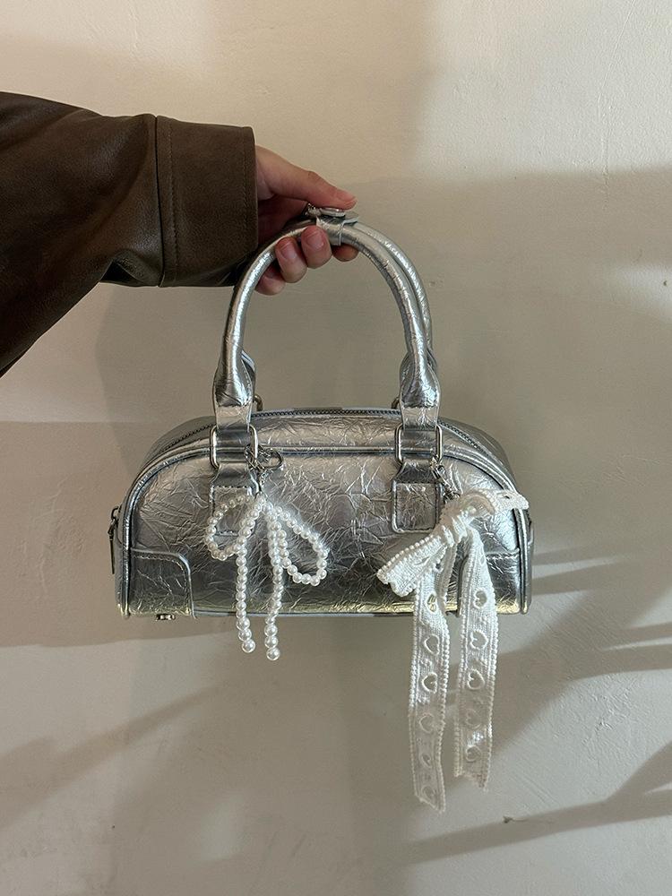 

Новая ретро-сумка через плечо, мессенджер, сумка Boston, нишевый дизайн для通勤, сумка для боулинга