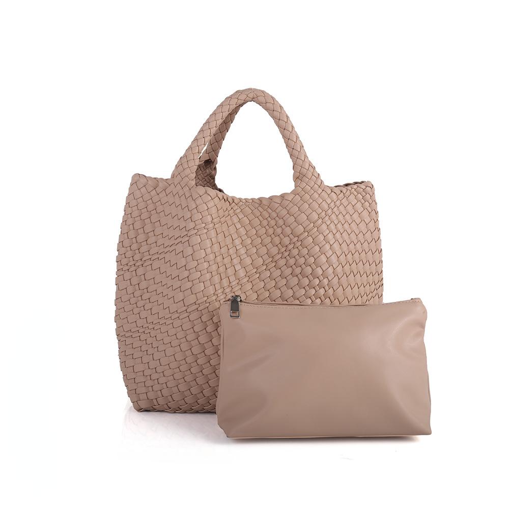 

Тканые сумки-тоут женские кожаные большие сумки через плечо повседневная женская сумка ручной работы (20cm<Max Length<30cm) хаки