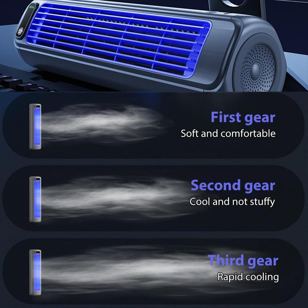 Portable Desk Table Fans with Powerful Airflow 3 Speeds USB Rechargeable Standing Fan Cooling Fan for Bedroom Office Indoor Use