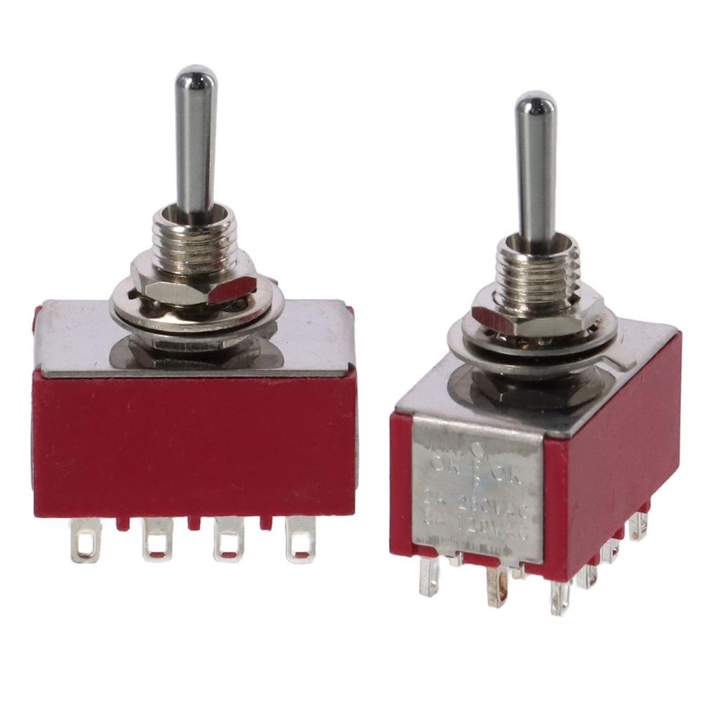 2Pcs 3 Position 12 Pins Mini Toggle Switch Car Boat Switches  Small Electronic Equipment