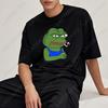 Sad Frog PEPE Funny Graphic T Shirts Summer Clothes for Man High Quality Cotton Short-sleev Tee-shirts Humor Camisetas Hombre