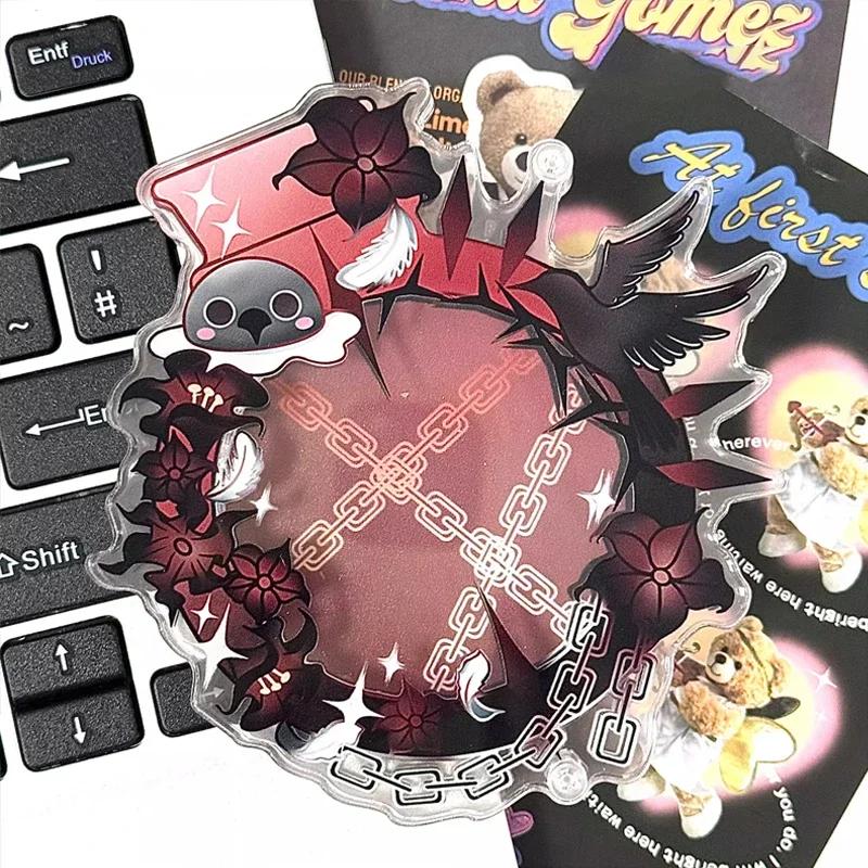 58mm Badge Brick Baji Display Stand Colorful Acrylic Badge Holder Anime Card Display Desktop Ornaments (No Badge, No Card)