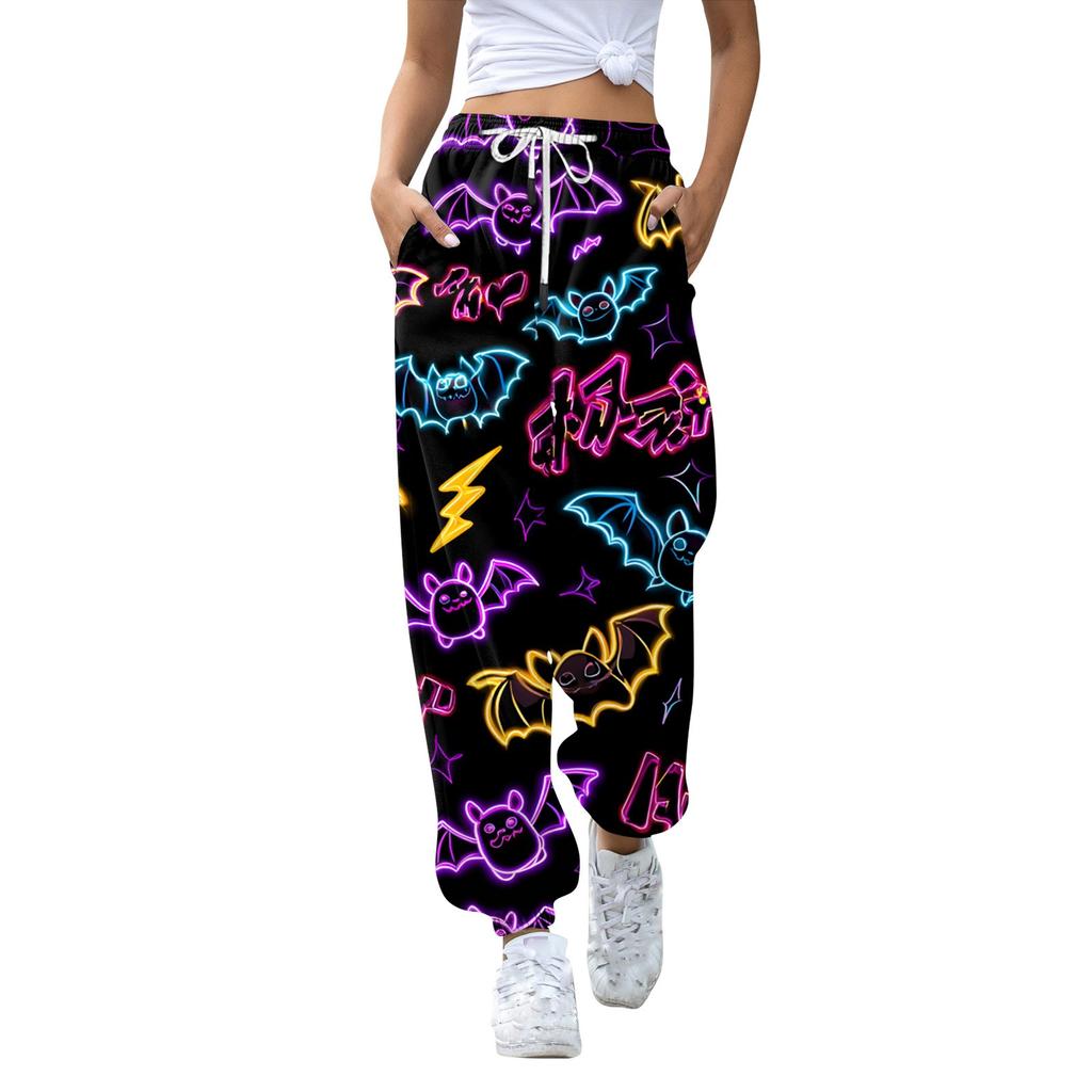 Women's Casual Fashion Sweatpants Halloween Printed Casual Pants