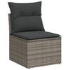 Vidaxl 6-Cz. Garden Furniture Set With Cushions, Grey, Poly Rattan