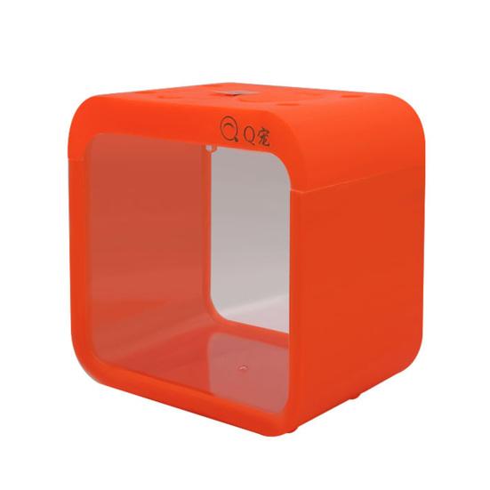 Energisparande Akvarium Stilfull Återanvändbar Clamshell Matningsfönster Fiskterrarium Hushåll