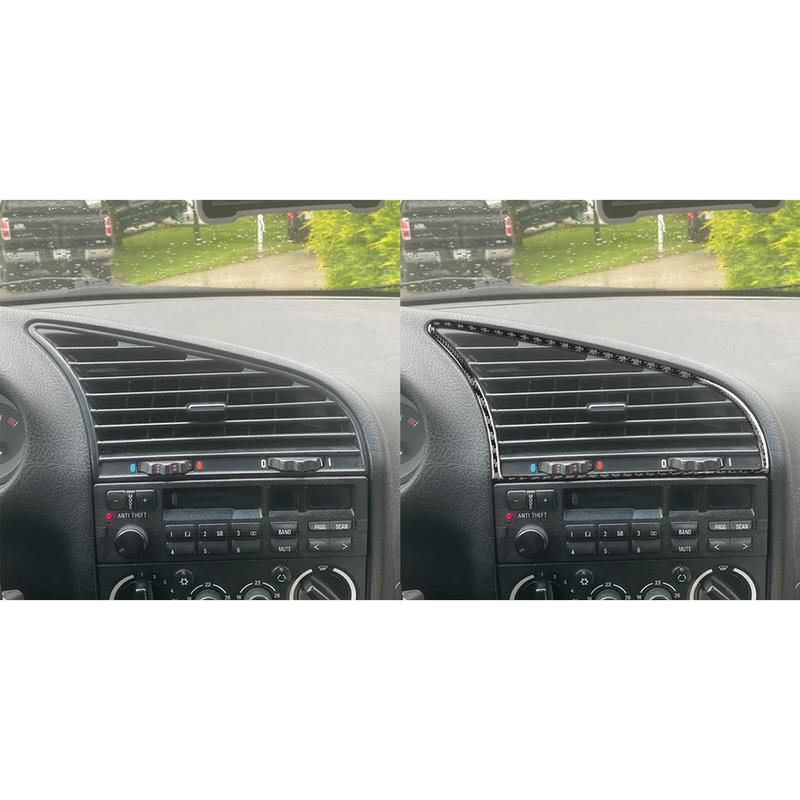 Real Carbon Fiber Car Accessories Dashboard Driver Air Vent Trim Cover Soft Sticker For BMW E36 3 Series/M3 1994 1995 1996