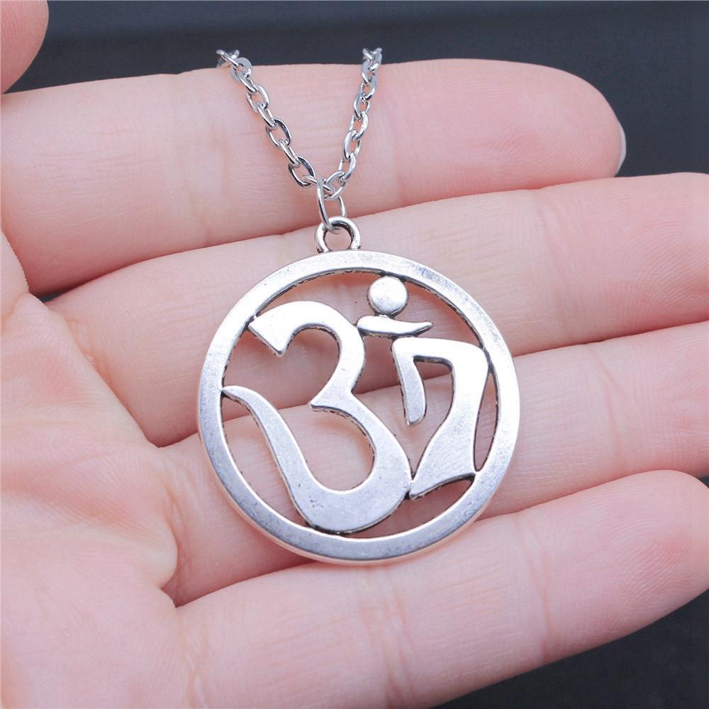 OM Jógový náhrdelník na krk 43cm řetízek Dámské šperky Plážové Boho věci