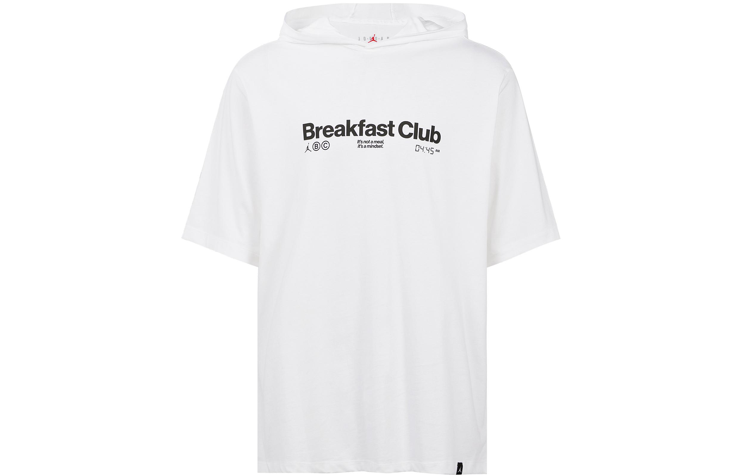 Nike T Shirts Men s White Hooded Moderate Straight Fit DQ7383-100 XL