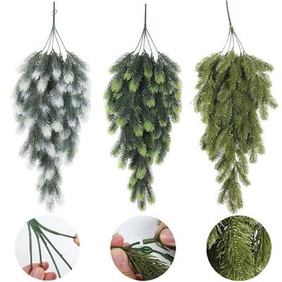 30 Inch Artificial Pine Branches DIY Fake Vine Plants Christmas Pine Needle  Christmas Decoration