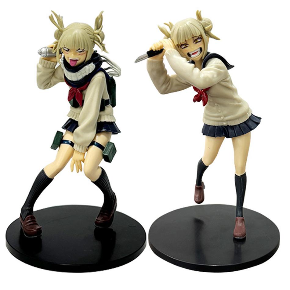 Anime My Hero Academia Anime Figure Toga Himiko Cute Uniform Action Figures PVC Model Toy Adult Collection Statue Fans Gift 17CM