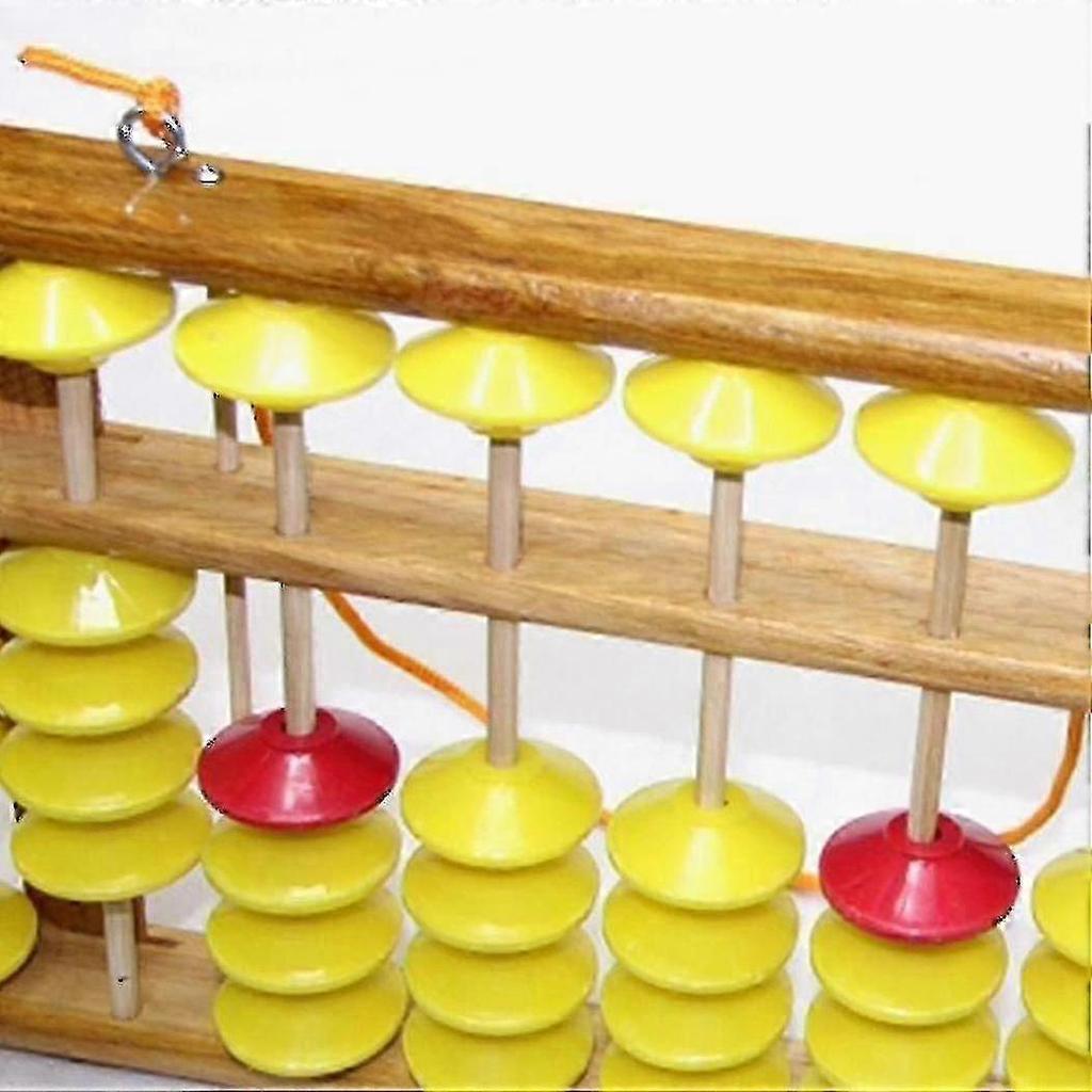 Chinese Abacus 13 Column - Wooden Soroban Tool for Mathematics Kids