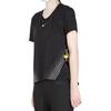 Nike Sports Lifestyle Series Lässig Atmungsaktiv Gestreift Rundhals Feuchtigkeitstransportierend Schnelltrocknend Kurzarm T-Shirt Damen T-Shirts Schwarz AQ5205-010