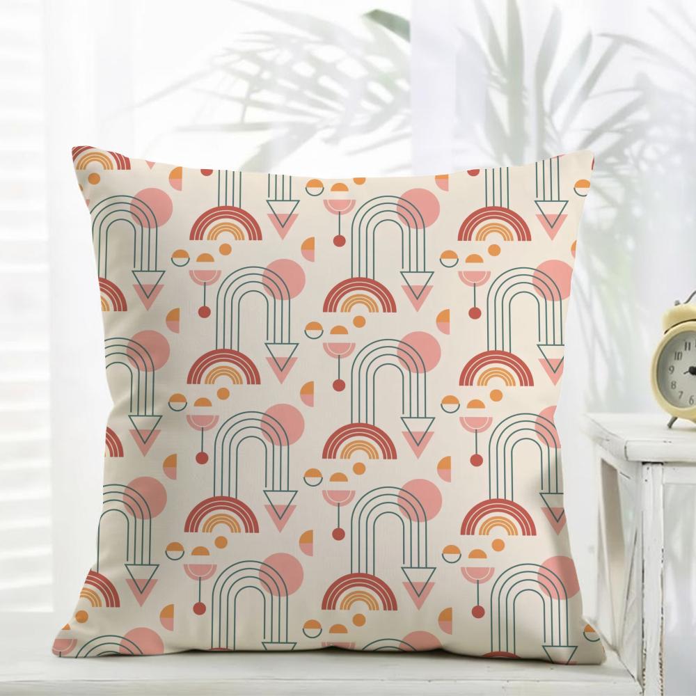 Boho Plant Nordic Cushion Cover Comfort Daily Washable Linen Soft for Sofa Bed Home Room Decor