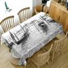 Seascape Sailing Boat Pattern Tablecloth Thicken Cotton Dustproof Rectangular Round For Wedding Picnic Party