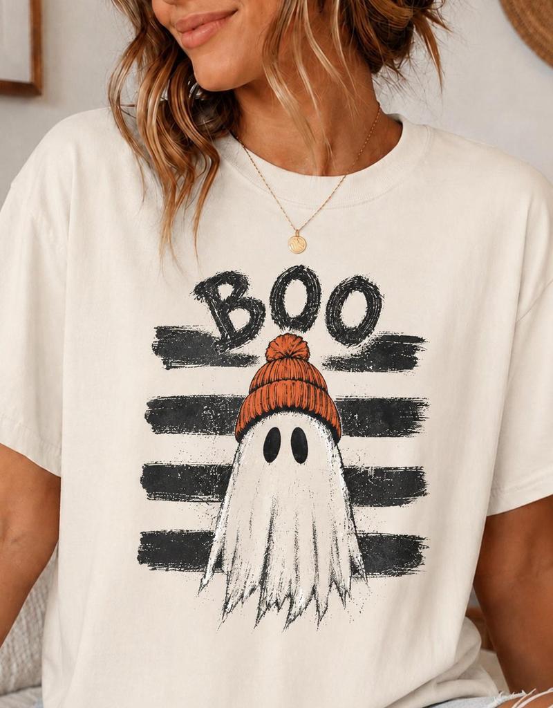 BOO Ghost Shirt, Halloween Comfort Colors Shirt, Cute Ghost Tee, Spooky Season Shirt, Autumn Ghost T-shirt