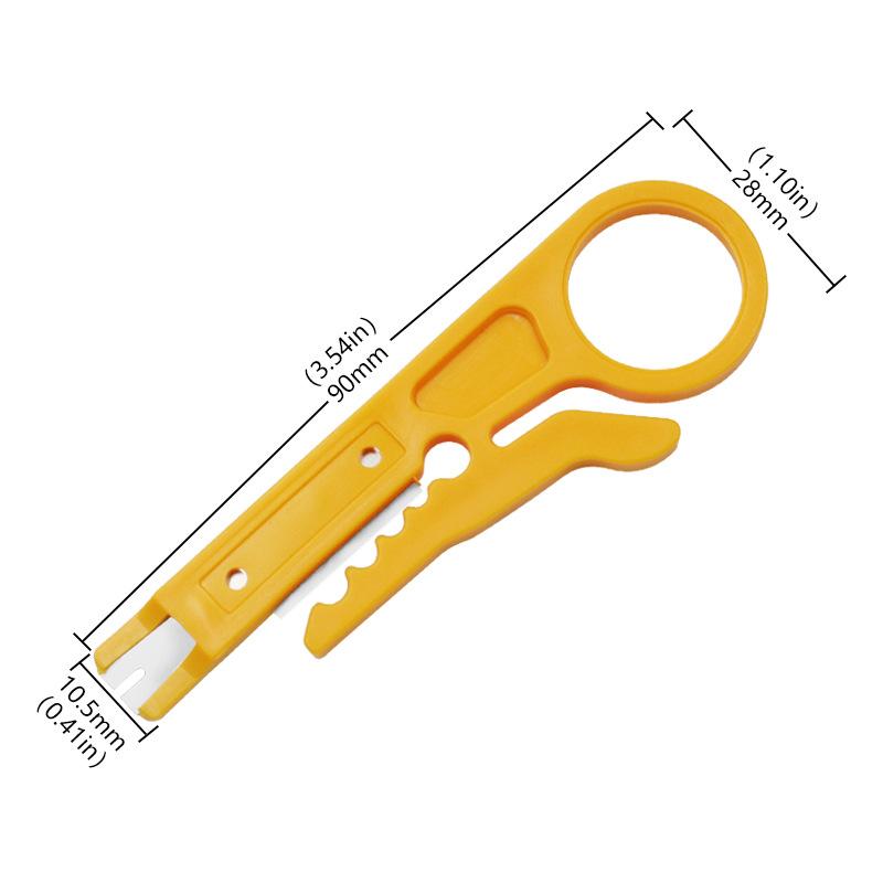 Small Yellow Knife Wire Cutter,Simple Wire Stripping And Wire Cutting Knife, Wire And Network Cable Dedicated Wire Stripping Pliers And Crimping Tools