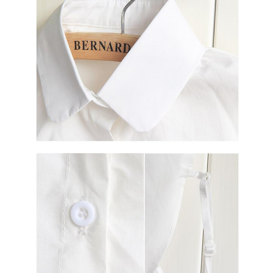 Women Pure Color Lace Detachable Lapel Choker Necklace Shirt Fake False Collar