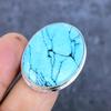 Santa Rosa Turquoise Gemstone Handmade 925 Sterling Silver Ring Size 8.5 o6M36