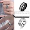 Men's Titanium Steel Rime Silk Pattern Ring - European & American Fashion Jewelry