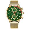 Milan Mesh Belt Watch Men'S Automatic Quartz Calendar Luminous Watch