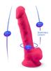 Silexd - Realistic Dildo with Veins, Glans and Testicles, Pink 17.5cm
