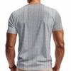 Mens American Style Casual Loose Breathable Short Sleeve Henley T Shirt