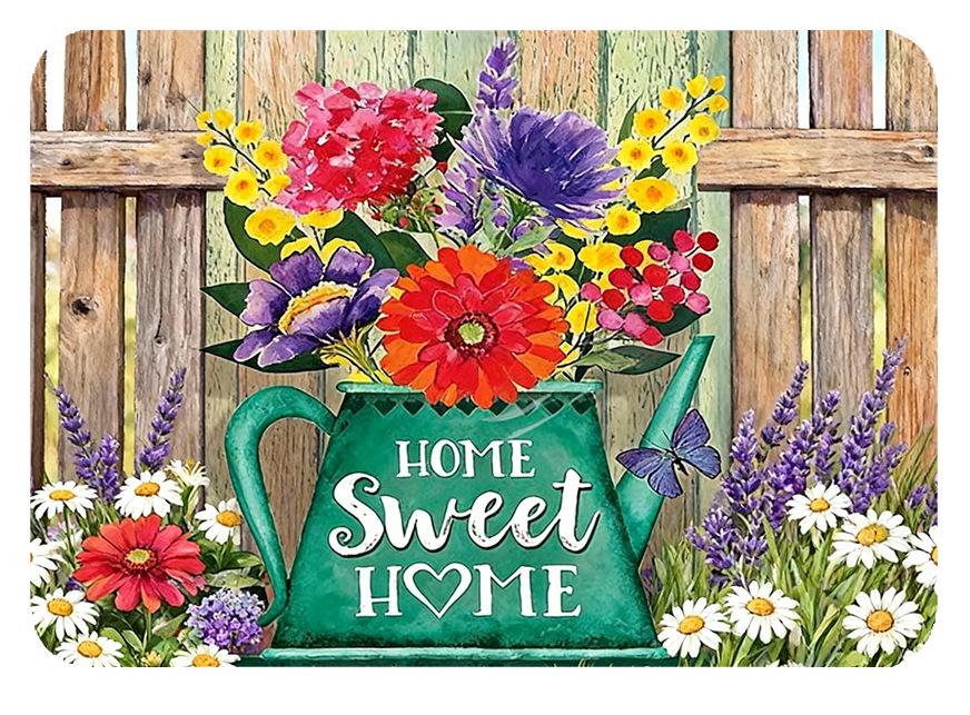 Hand-Painted Floral Crystal Glass Magnet - Retro Garden Decor Gift