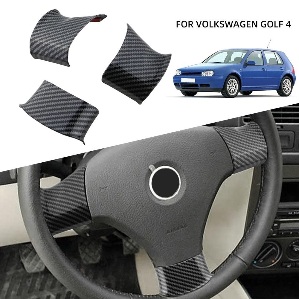For Volkswagen VW Golf 4 Golf MK4 Golf4 1997 - 2003 Steering Wheel Trim Sticker 3Pcs/set Decorative Cover Interior Accessories