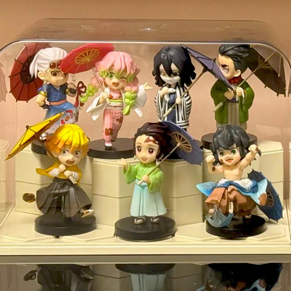 Anime Figurka Demon Slayer Figurky Kimetsu No Yaiba Panenka Tanjiro Nezuko Zenitsu Figurka Inosuke Bojovník Akční Figurka Model Hračky