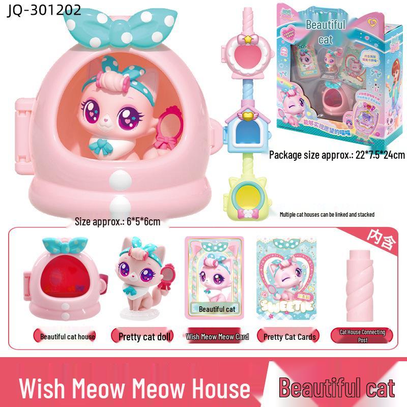 Beautiful Kitten Plush Toy Princess - Wish Meow Meow Birthday Gift for Girls