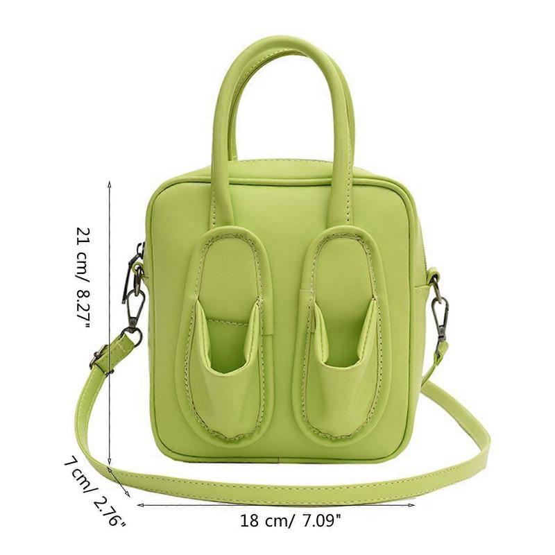 Women Small Messenger Bag Student Shoulder Bag Funny Slippers Crossbody Bag Simple Satchel Bag Handbag for Daily School  Purple