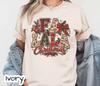 Fa La La Christmas T-Shirt | Vintage Plaid Holiday Poinsettia Design