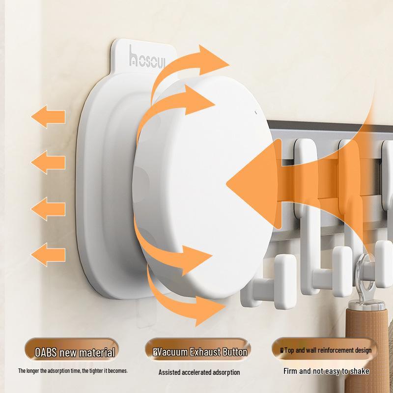 Wall-Mounted No-Drill Kitchen Hooks: Multifunctional Spatula and Utensil Storage Rack & Clothes Hanger