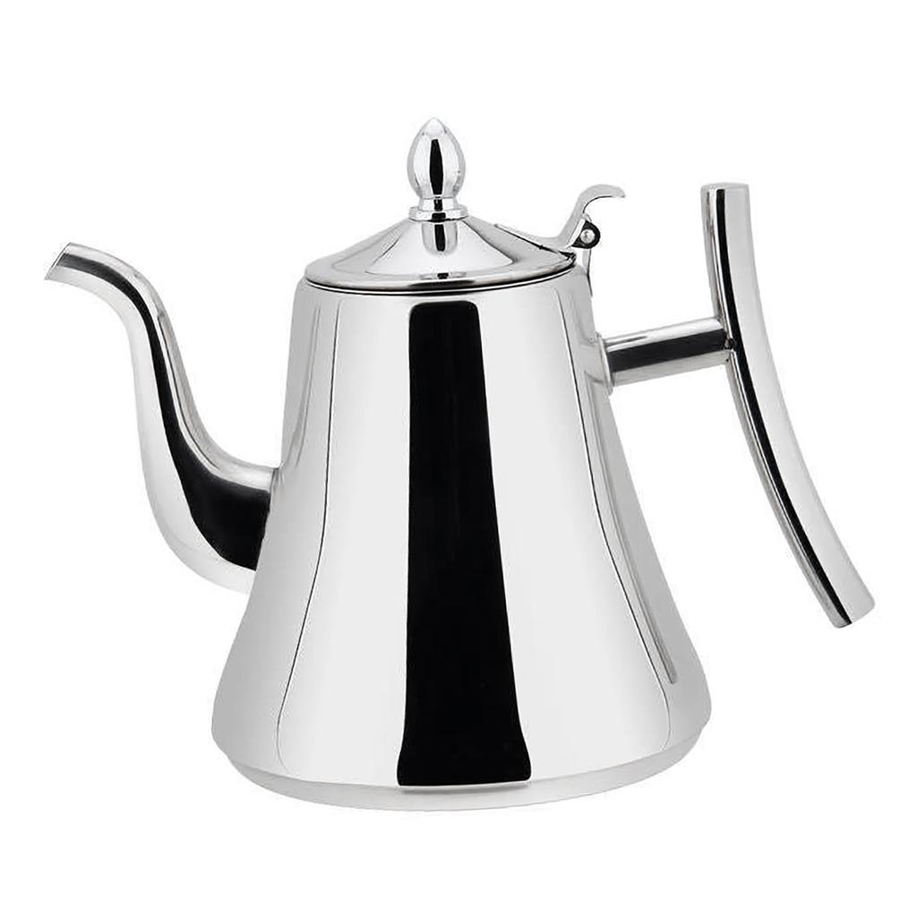 1.2L Edelstahl Teekanne mit Sieb Verdickte Kaffeekanne Hotel Restaurant Kaltwasserkessel