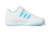 adidas Originals FORUM Iridescent Low Top Skateboard Shoes White Blue Children Aged 3 7 Years Old GZ8846