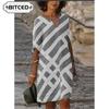 Fashion Summer Spring Short Sleeve V-Neck Casual Dresses