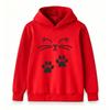 Kids Unisex Boys Girls Pullover Hoodie, Cute Cat Face Paw Print Sweatshirt, Casual Soft Long Sleeve Hooded Top for Daily Wear School Outdoor Activitie