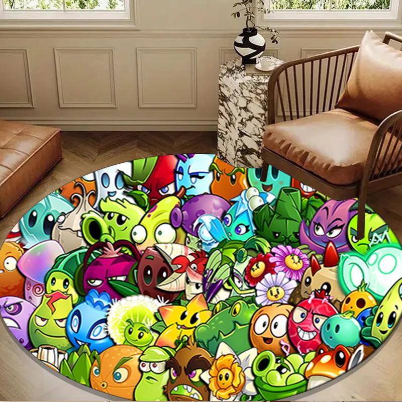 Zombie Party Round Rug for Livingroom,Bedroom, Palyroom, Chair Rug, Area rug, Circle Carpet, Large Size Fan Christmas gift