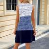 Women's Summer Dresses Loose Fit Printed V Neck Sleeveless Sundresses Beach Hawaiian Dress With Pockets