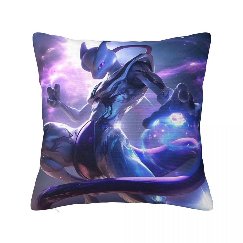 Japan Pokemon Mewtwo Cool Pillow Cover Soft Pillow Case Cushion Cover Morden Design Pillowcases For Chair Sofa Home Decoration