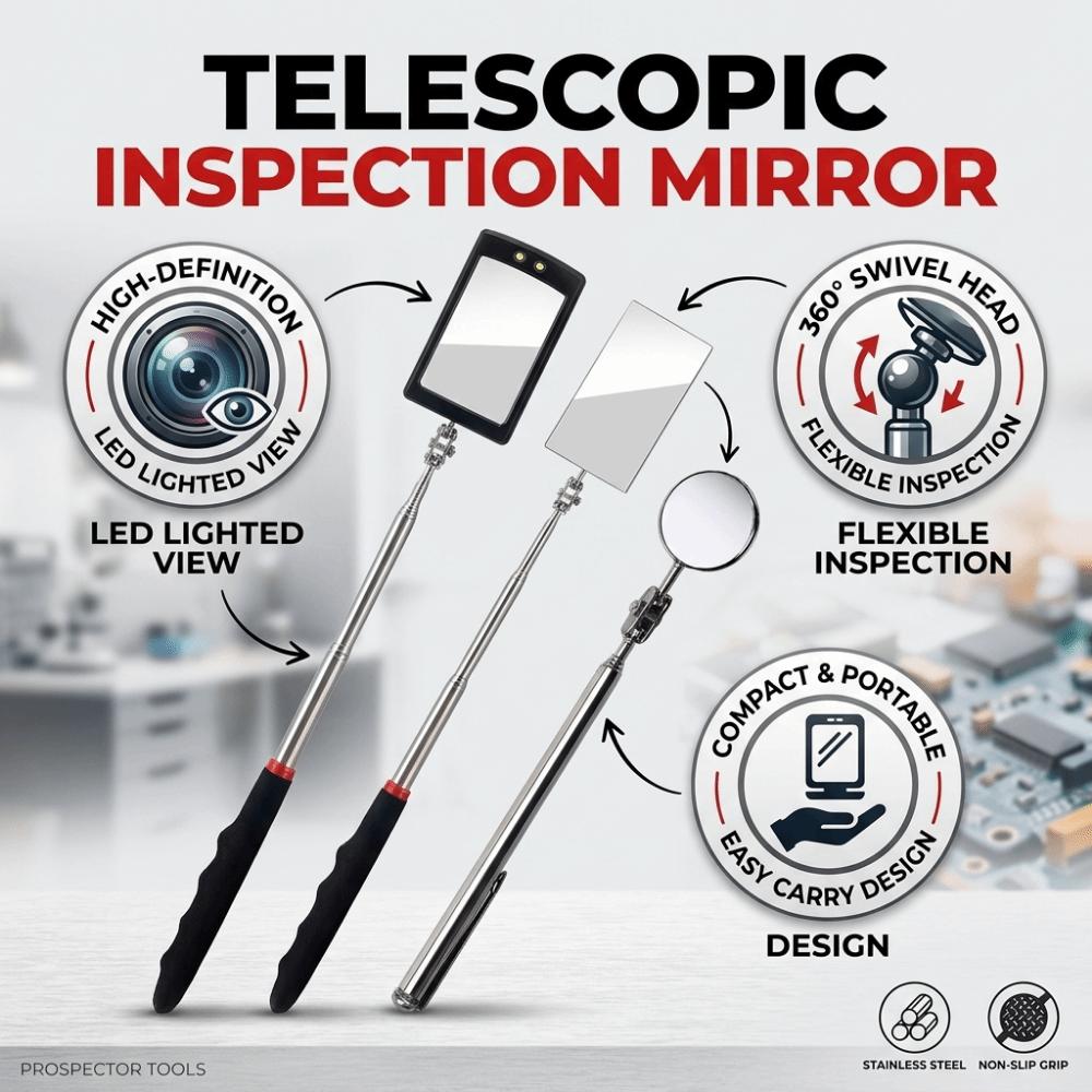 High-Definition Telescopic Inspection Mirror Vehicle Inspection Mirror Mechanical Detection