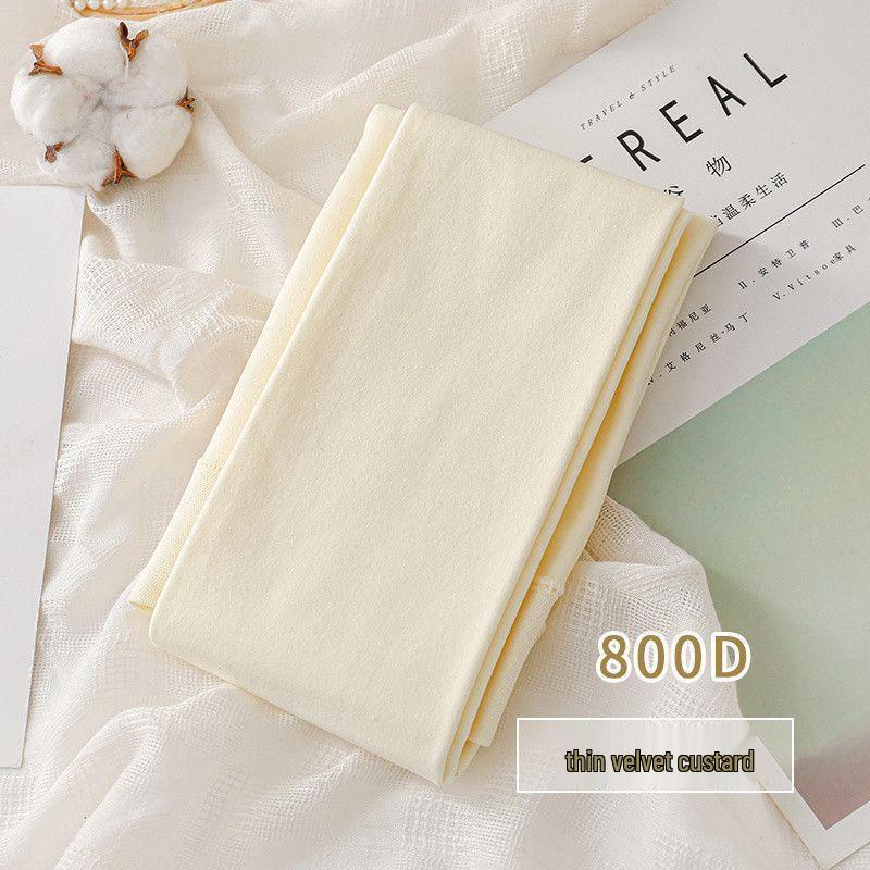 Women's High-Waist Cotton Leggings - Thick, Velvet-Lined, Stirrup Tights In Milk White & Beige for Autumn/Winter