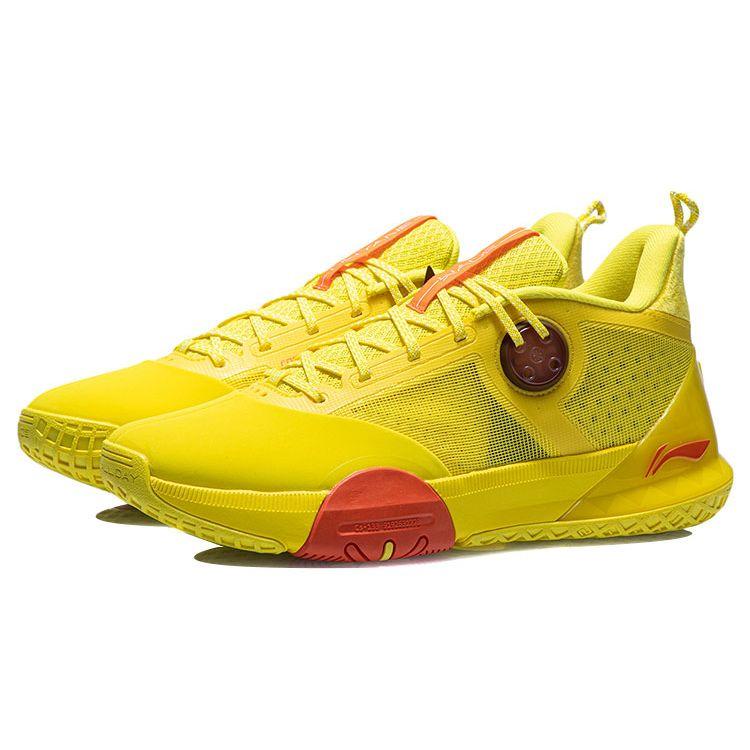 Li Ning All Day 6 Comfortable Trendy Shock Absorption Non-Slip Wear-Resistant Supportive Mid-Top Basketball Shoes Men Sneakers Yellow ABPR019-5