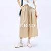 Yalida elastic waist skirt pants women's thin pants loose casual pants seven inch wide leg pants