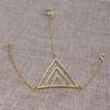 Women Fashion Triangle Charm Slave Ring Chain Harness Bracelet Punk Jewelry