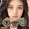 1 Pair Colored Contact Lenses for Eyes Black Big Lens Gray Pupils Lenses Brown Lenses Fashion Eye Contacts Yearly