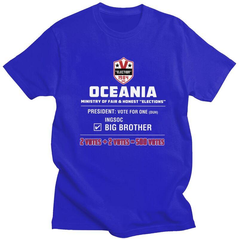 George Orwell 1984 Election Dystopian Big Brother TShirt 100 Cotton Tee Tops Summer Round Neck Tshirts Casual Short Sleeve