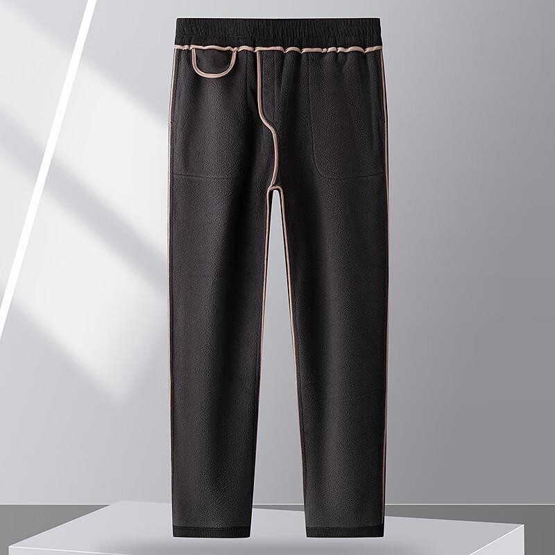 FAPAI Men's Corduroy-Look Thickened Wide-Leg Sweatpants