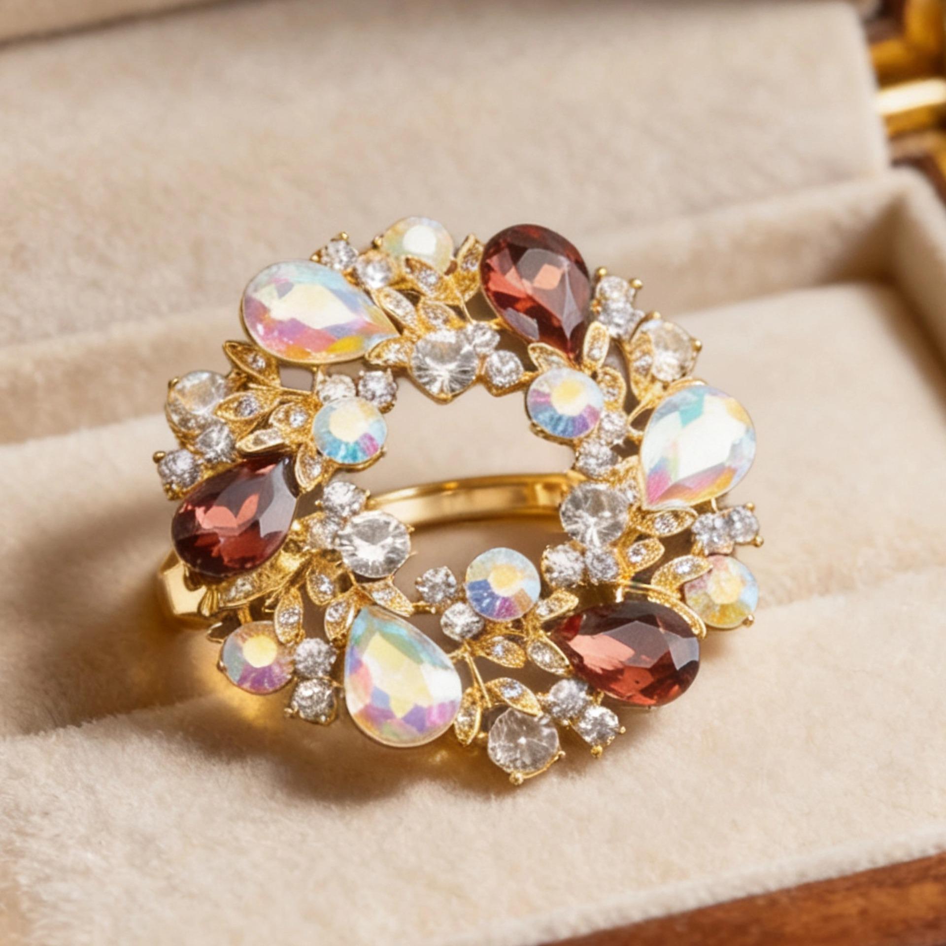 Korean Retro Rhinestone Bow Hair Clip for Women - Stylish Adult Headwear Accessory Standard