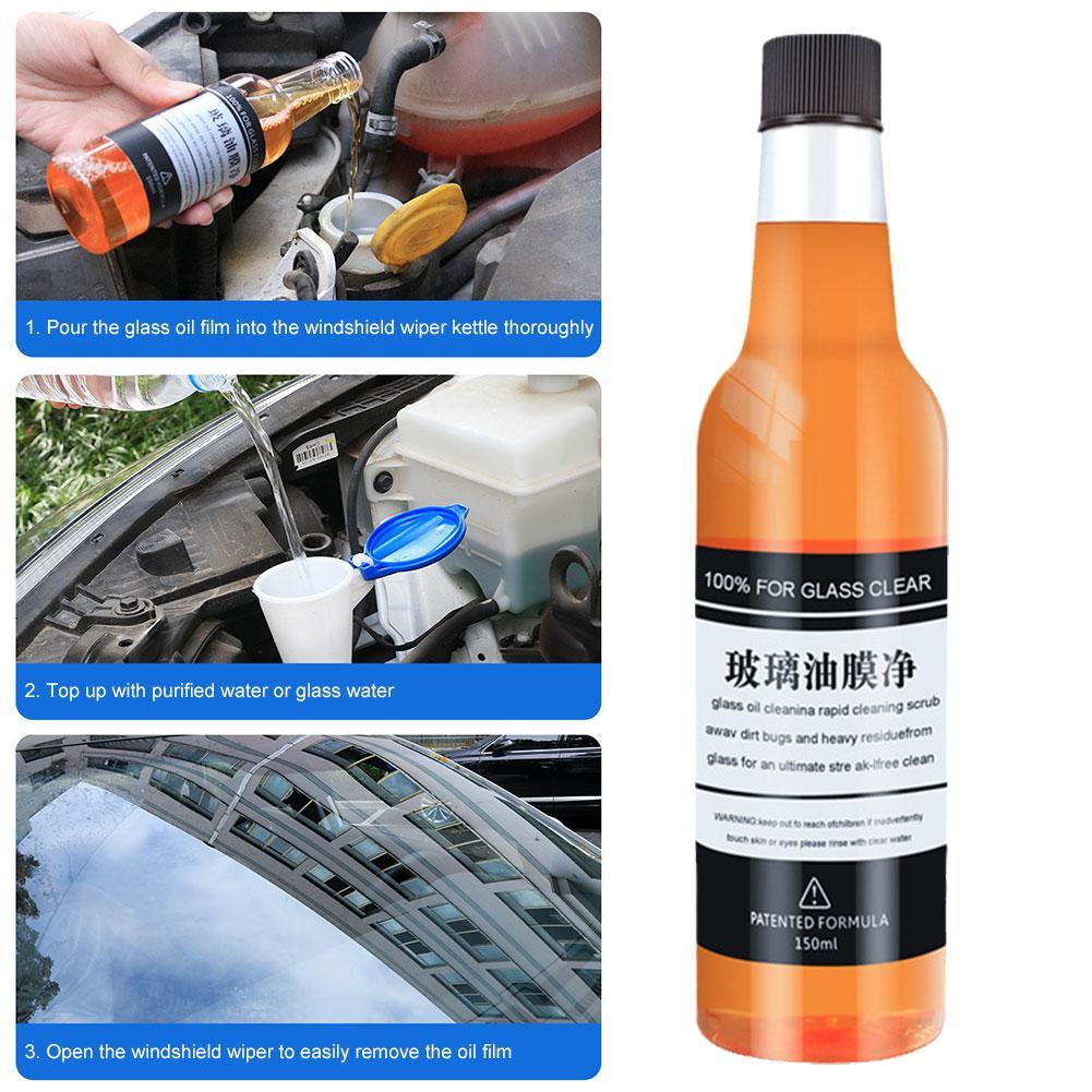 Автомобильный семейный очиститель масляной пленки со стекла Глубокая очистка и уход — фото 7